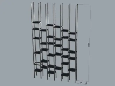 Shelvs shelf 3d model indoor outdoor 2 file Low-poly 3D model