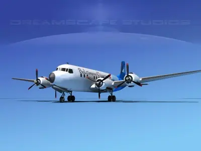 Douglas DC-7B Baltimore Clipper 3D model