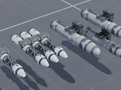 Modular missile pack 3D model