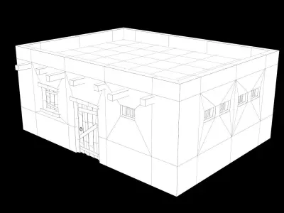 Lowpoly Ancient Desert Village Low-poly 3D model