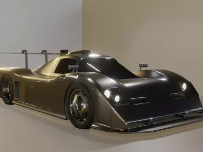 Le Mans Race Car Free 3D model