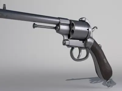 19th Century Revolver France Free 3D model