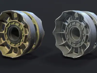 T-55 Rear Idler 3D model