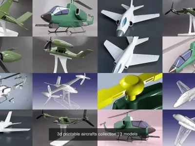 3d printable aircrafts collection 
