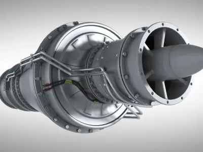 jet engine drone 3D model