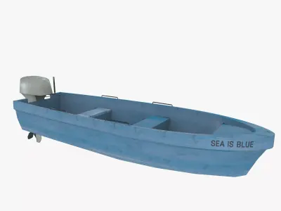 Wooden Boat 3D model