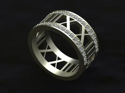 Rome Number Ring 3D print model