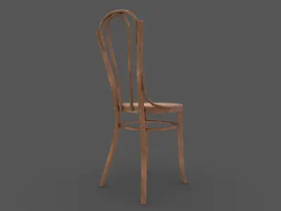 Old Wooden Chair Low-poly Free low-poly 3D model
