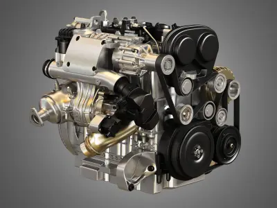S60 T6 Drive  - E 4 Cylinder Turbocharged Petrol Engine 3D model