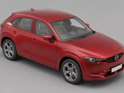 Modern Red Compact SUV 3D model