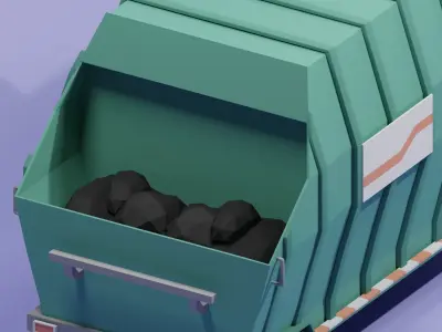 Garbage truck 3D model order