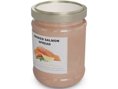 Fish spreads and pates Smoked Salmon Spread Low-poly 3D model