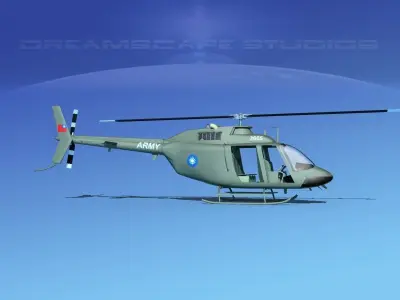 Bell OH-58B Taiwan Army 3D model