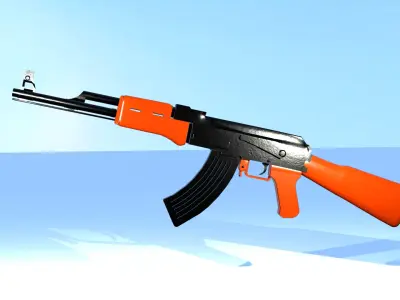 AK47 High Poly 3D Model  Ultra Detailed Game  Cinematic Asset 3D model