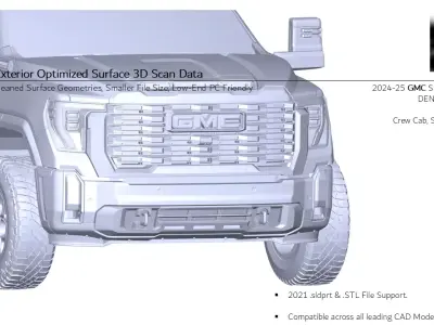 2024 2025 GMC Sierra 2500HD DENALI Ultimate 3D Scan Surface Data 3D model