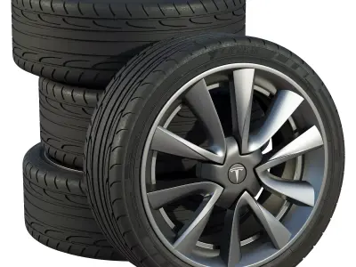 Tesla wheels 3D model