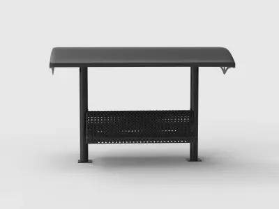 Outdoor Bench 3D model shop
