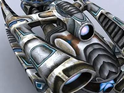 3DRT - Alien Motherships Low-poly 3D model