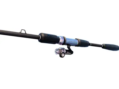 Animated Fishing Rods Low-poly 3D model