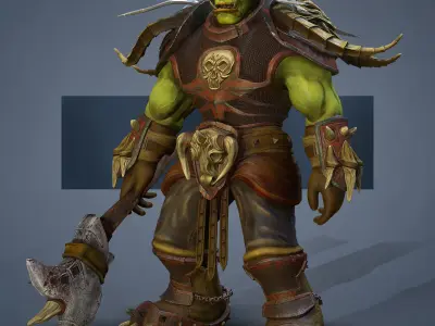 Orc game-ready Low-poly 3D model