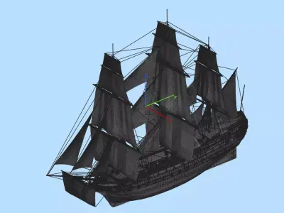 Admiraal de Ruyter Sailboat 3D model