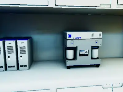 Modern Laboratory Equipment Set Pack - 4 Devices Low-poly 3D model