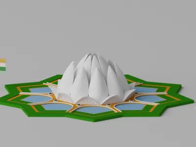 Lotus Temple India 3D model