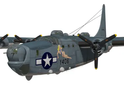 consolidated PB4Y-2 Privateer 3D model