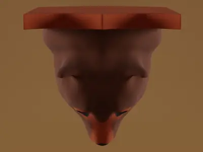 Bear Head Low-poly 3D model