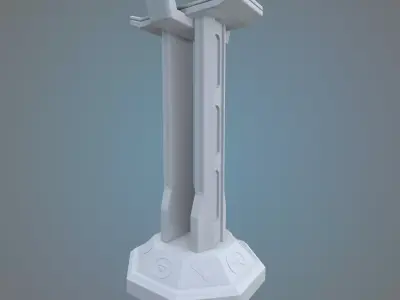 Cyber Station Headset Pedestal - Minimalist Stand PM-54 3D print model