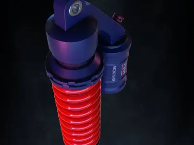 Bike shock absorber Low-poly 3D model