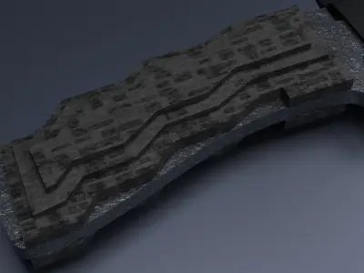 Kube Knife Low-poly 3D model