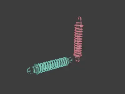 Bike Suspension Spring 3D model