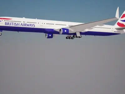 British Airways 777 9X New 3D model