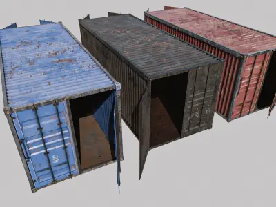 Container shipping Low-poly 3D model