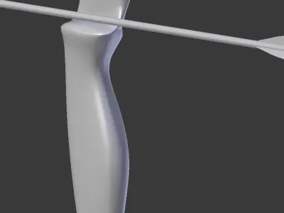 One-Piece Recurve Bow 3D model