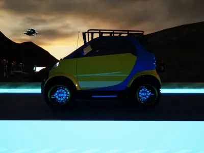 Smart forTwo 1999 4x4 VLE Free 3D model