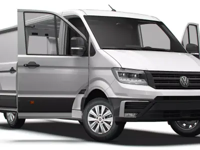 VW Crafter Van MWB LR HQInterior 2025 3D model