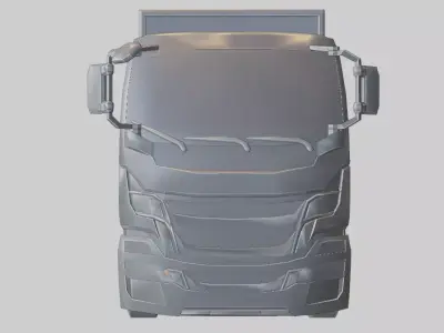Heavy Duty Box Truck Low-poly 3D model