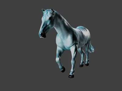 Horse Animal Low-poly 3D model