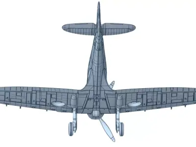 Supermarine Spitfire 1 by 24 Scale 3D Printable Model 3D print model