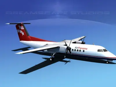 DeHavilland DHC-8-Q300 Air Panama 3D model