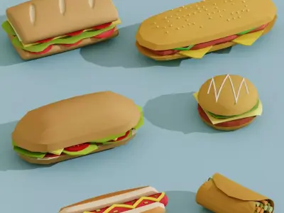 Food Mega Collection Low-poly 3D model