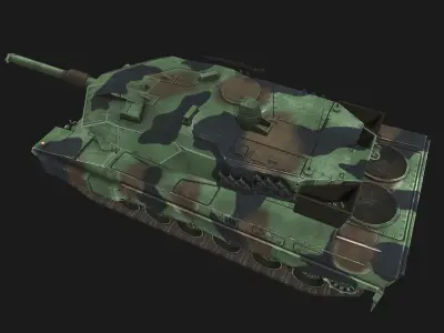 Tank Leopard 2A5 Low-poly 3D model