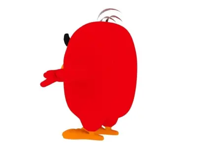 Angry bird Low-poly 3D model