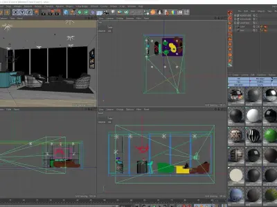 Corona - C4D files - Commercial Interior Space 3D model