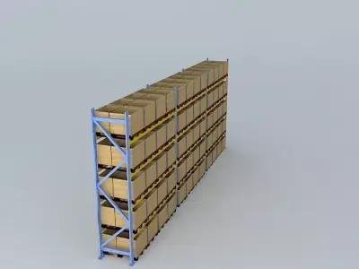 racking three parts Free 3D model
