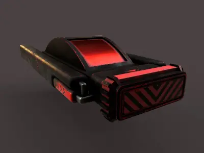 Sci-Fi Space Ship V4 Low-poly 3D model