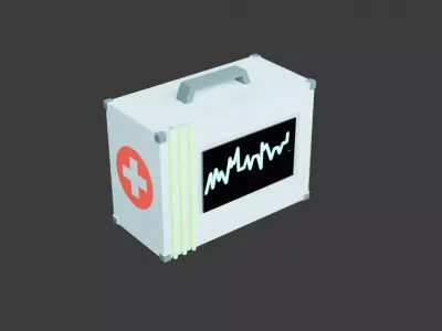 Sci-Fi Medical Kit - Cyberpunk Health Prop - PBR 2K Low-poly 3D model