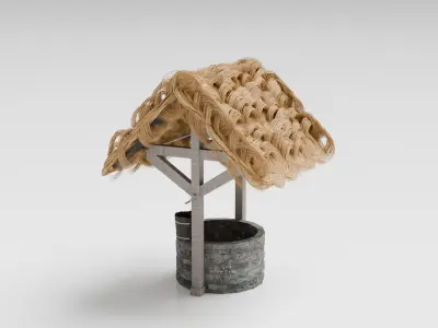 Medieval Well Low-poly 3D model